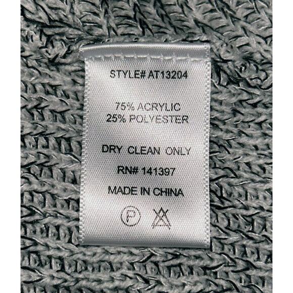 Astr The Label Wrap Front Long Sleeve Heather Gray Pullover Sweater XS - Picture 6 of 6